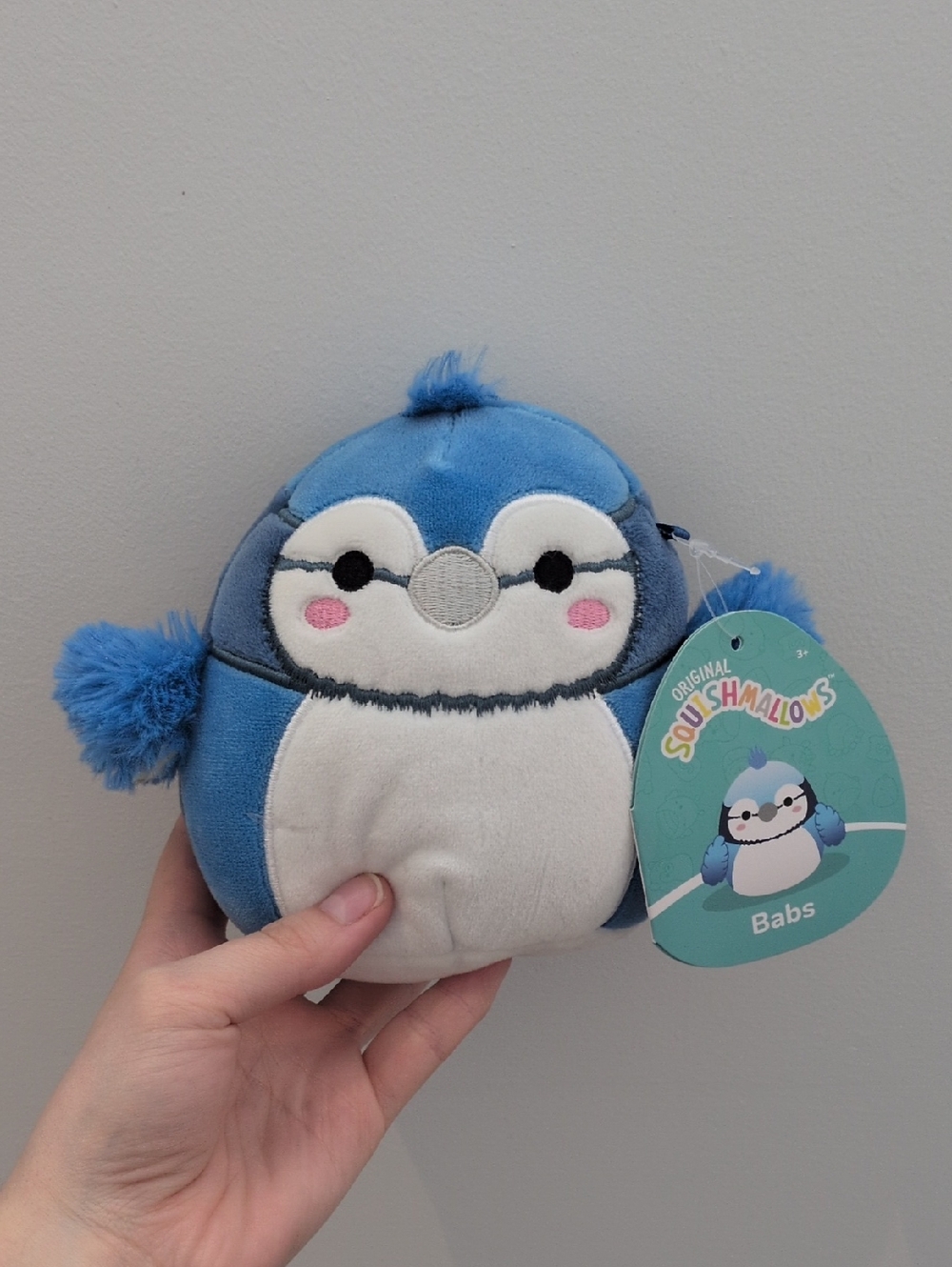 Squishmallows Blue and White Babs Plush Pet - 5"